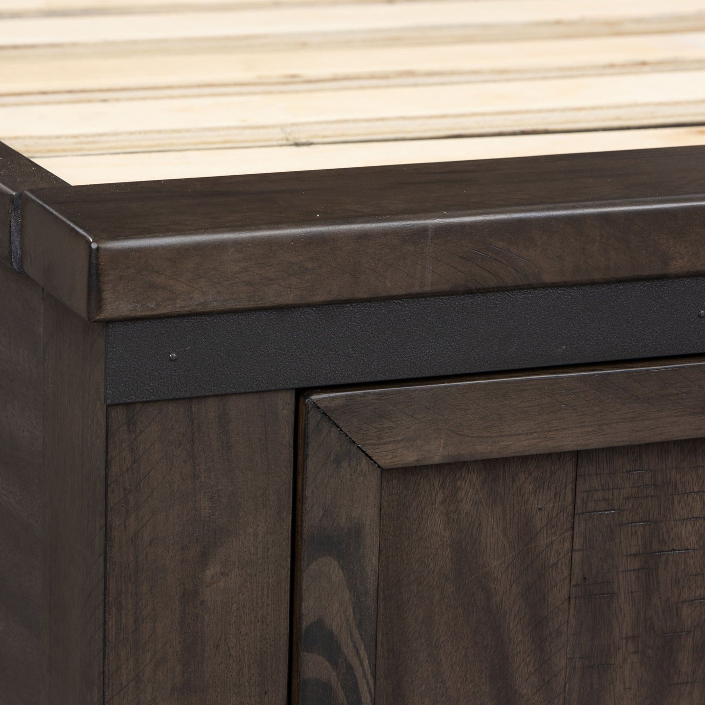 Thornwood Hills - King Storage Footboard - Rock Beaten Brown