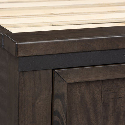 Thornwood Hills - King Storage Footboard - Rock Beaten Brown