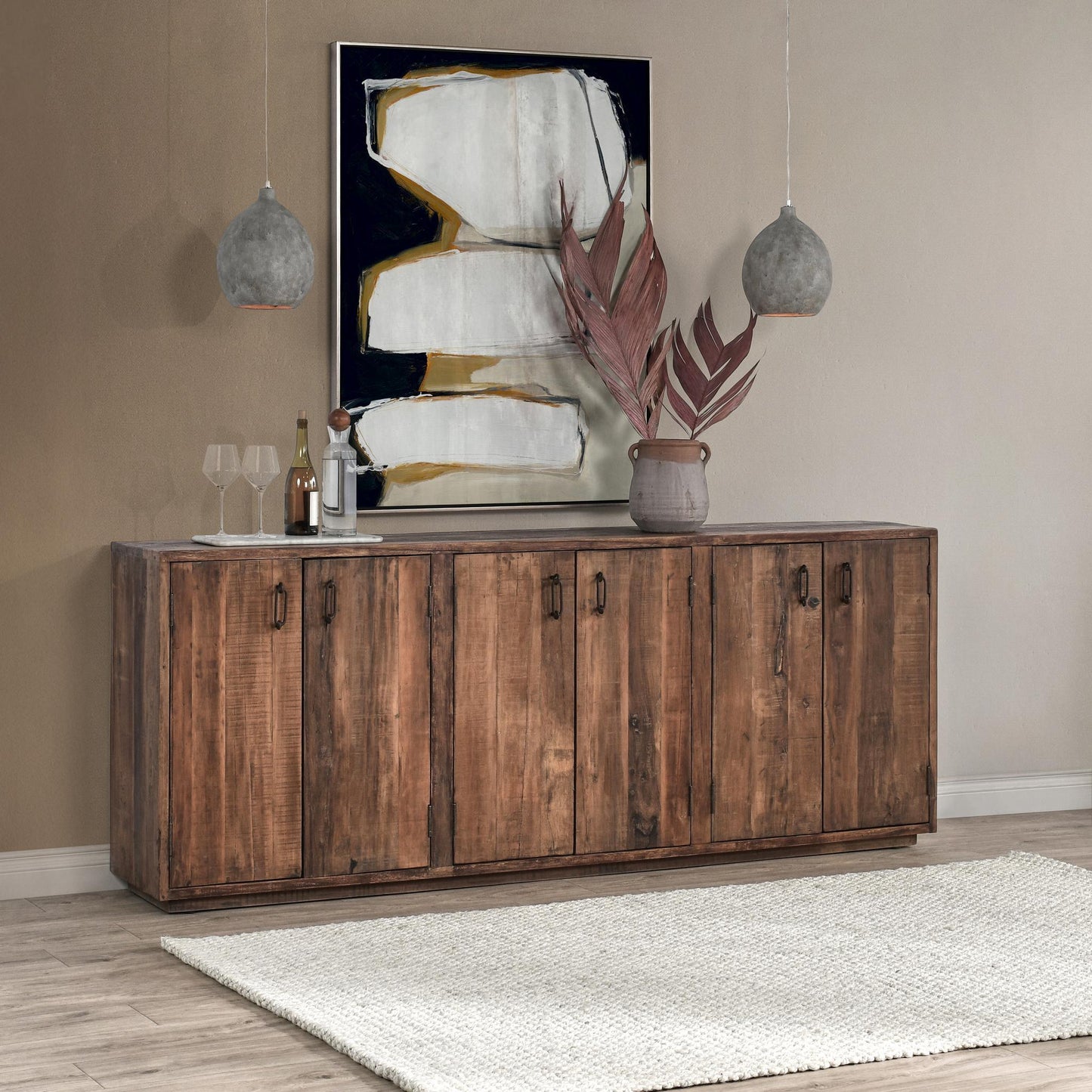 Cleo - 6 Door Buffet - Natural
