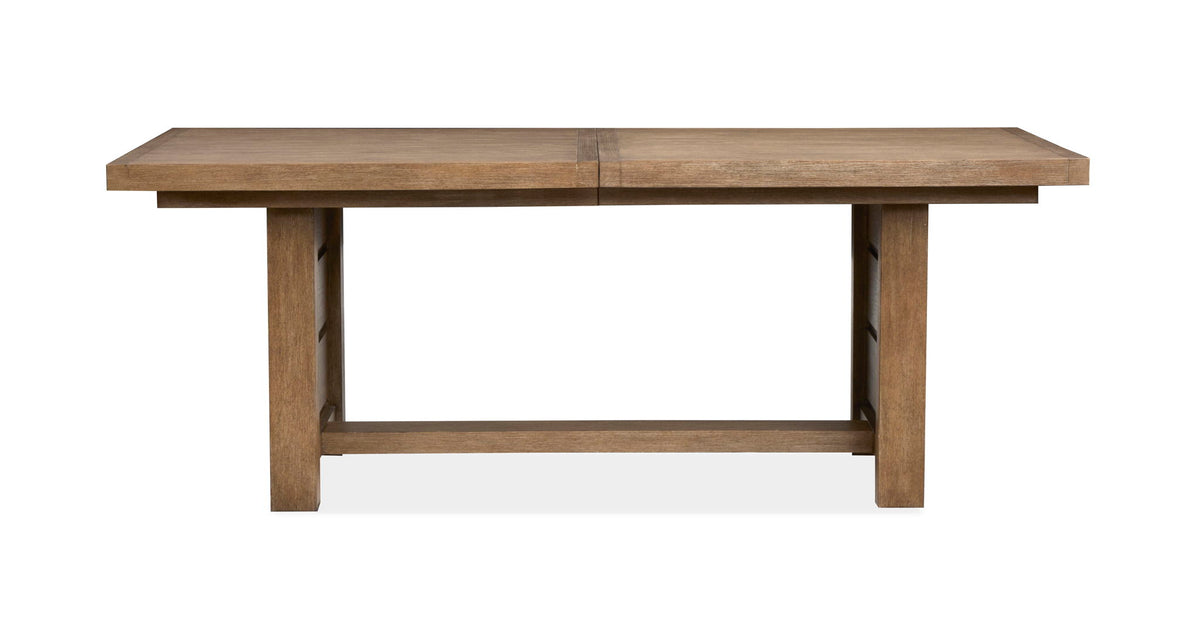 Plum Creek - 6 Piece Extendable Trestle Dining Table Set