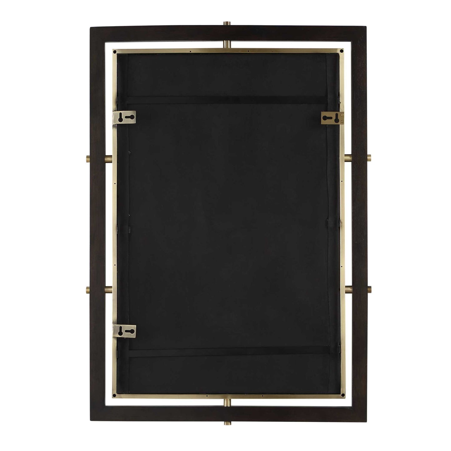 Bach - Rectangle Mirror - Walnut & Brass