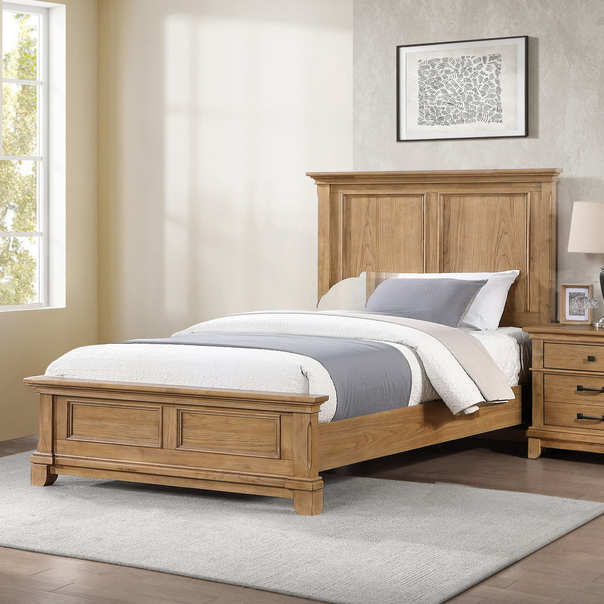 Sunstone - 4/6 Full Panel Footboard & Slats - Honey