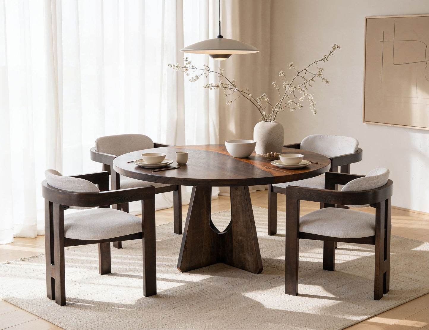 Raramuri - Round Table Top - Dark Brown