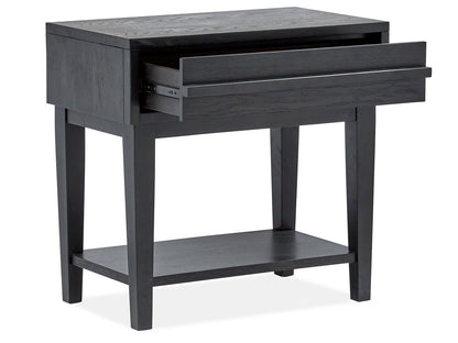 Lindon - Dark Open Nightstand - Coffee Bean