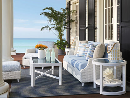 Ocean Breeze Promenade - Round End Table - White