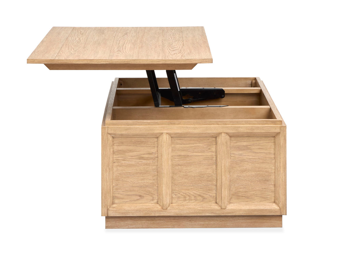 Burnham - Lift Top Storage Cocktail Table With Casters - Sable Dusk