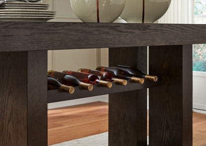 Burkhaus - Rectangular Dining Room Counter Table - Dark Brown
