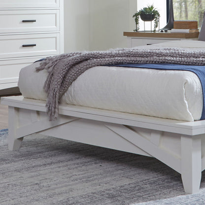 Americana Modern Bedroom - King Platform Footboard With 13 Slats And Legs - Cotton