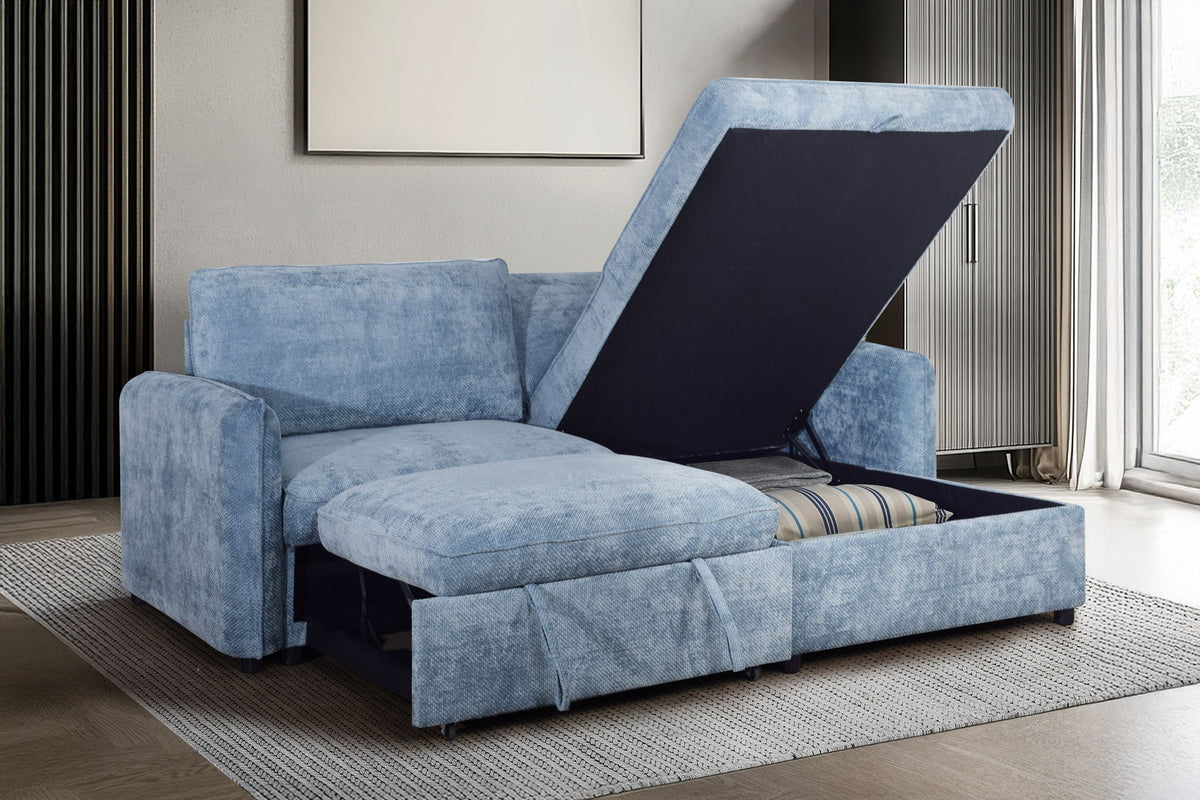 Finn - Storage Chaise - Gray