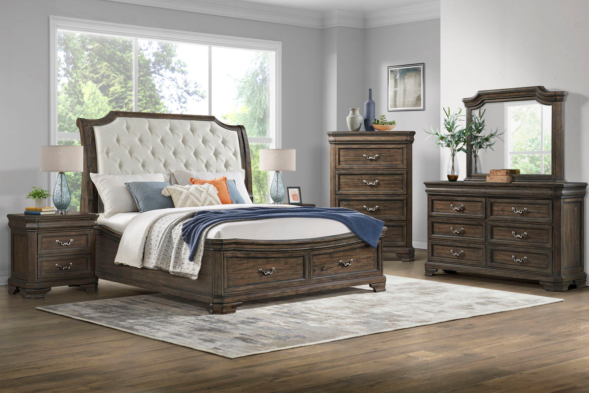 Lyndhurst - 6/6 King Headboard - Walnut