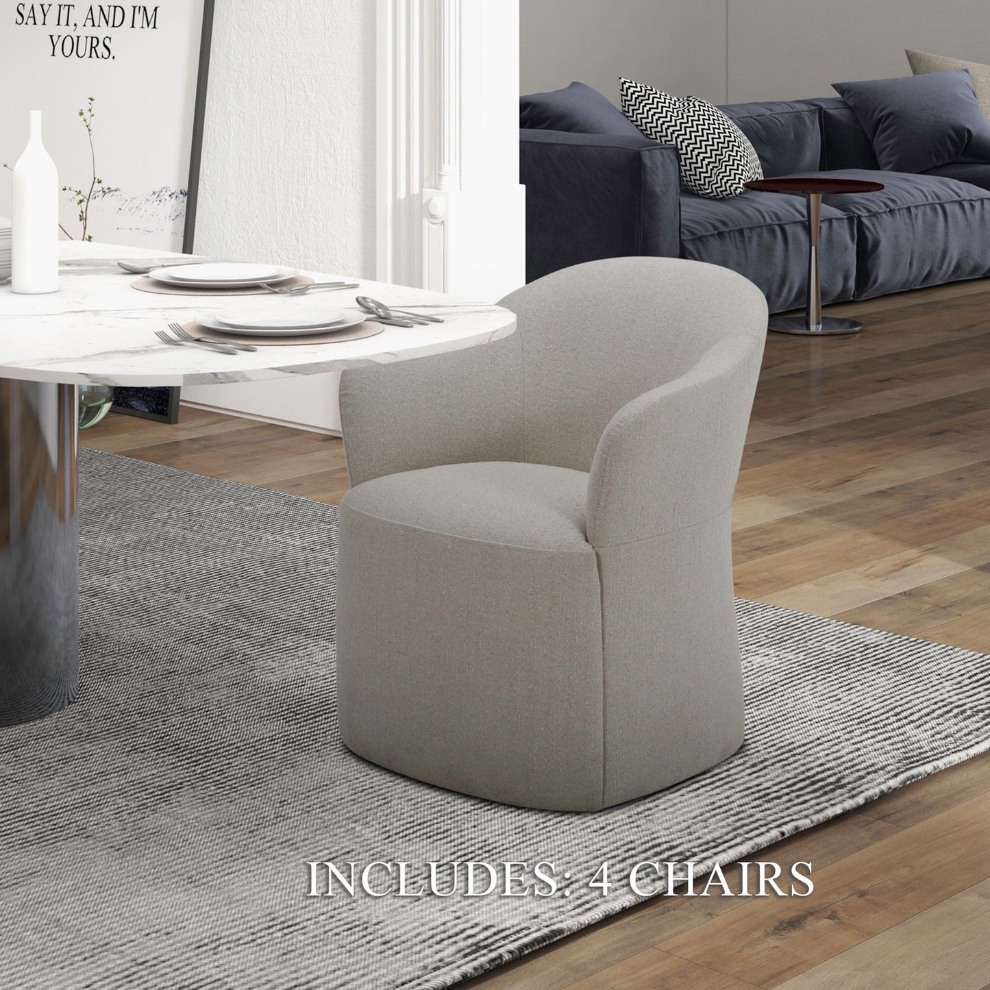 Accent Dining - Dining Chairs With Casters (Set of 4)