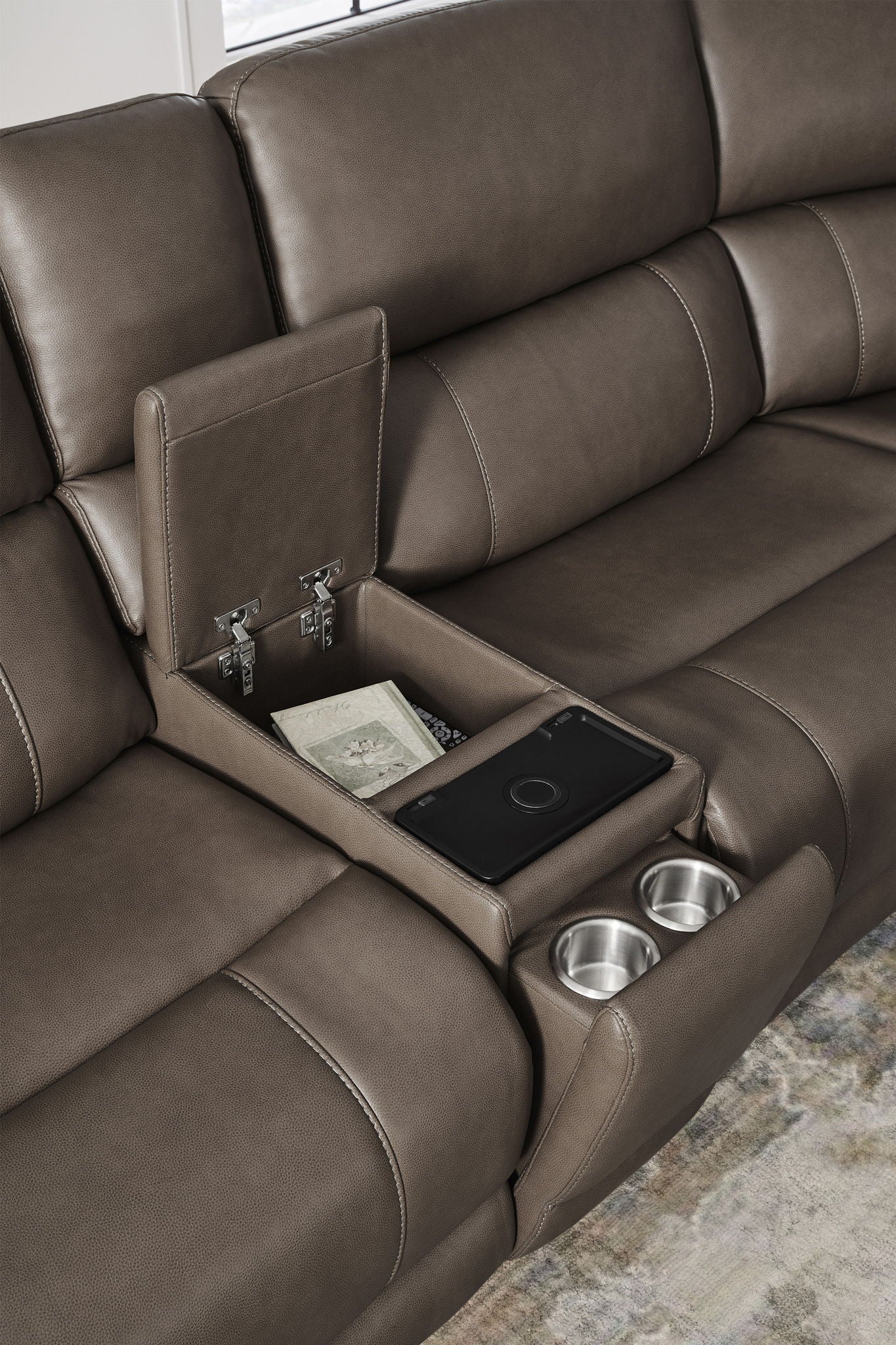Hancock - Entertainment Tilt Console With Wireless Charger - Bette Hazel