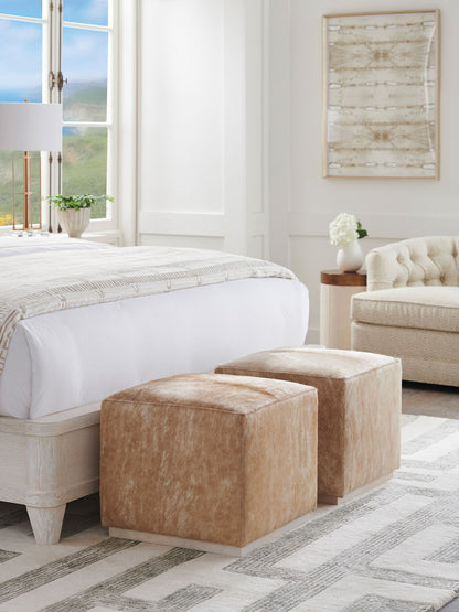 Barclay Butera Upholstery - Colby Leather Ottoman