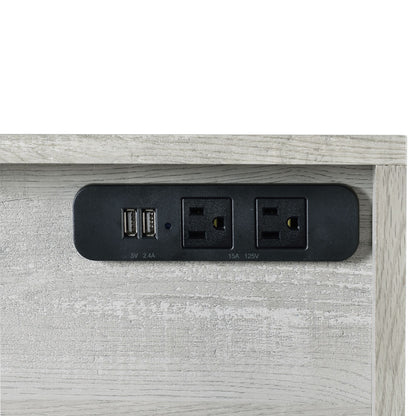 Preston - 2 Piece Desk And Bookshelf Set - Gray