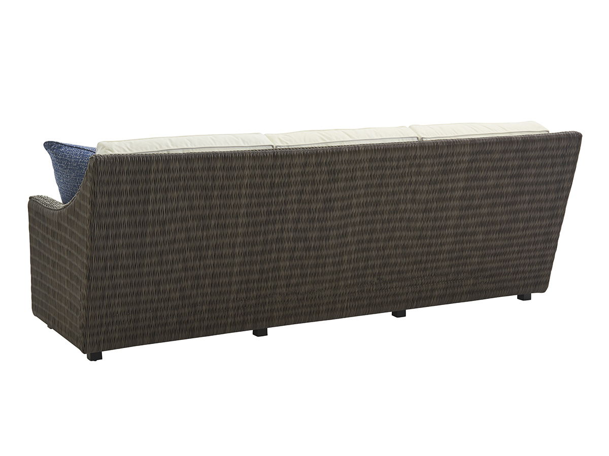Cypress Point Ocean Terrace - Wicker Long Sofa - Dark Brown