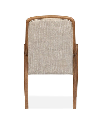 Woodward - Wood Slat Back Arm Chair (Set of 2) - Dark Clove / White
