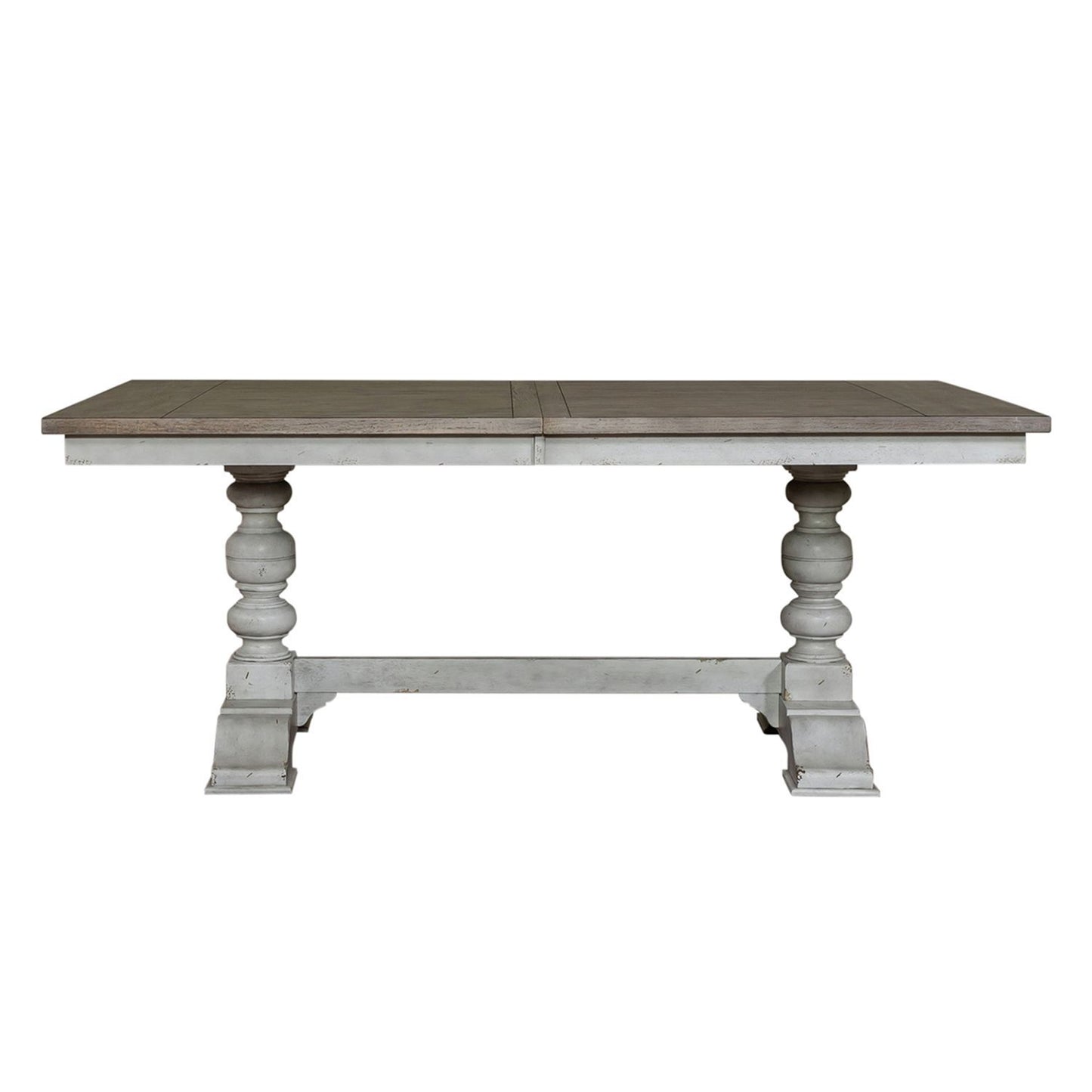 Whitney - Trestle Table Top - Antique Linen / Weathered Gray