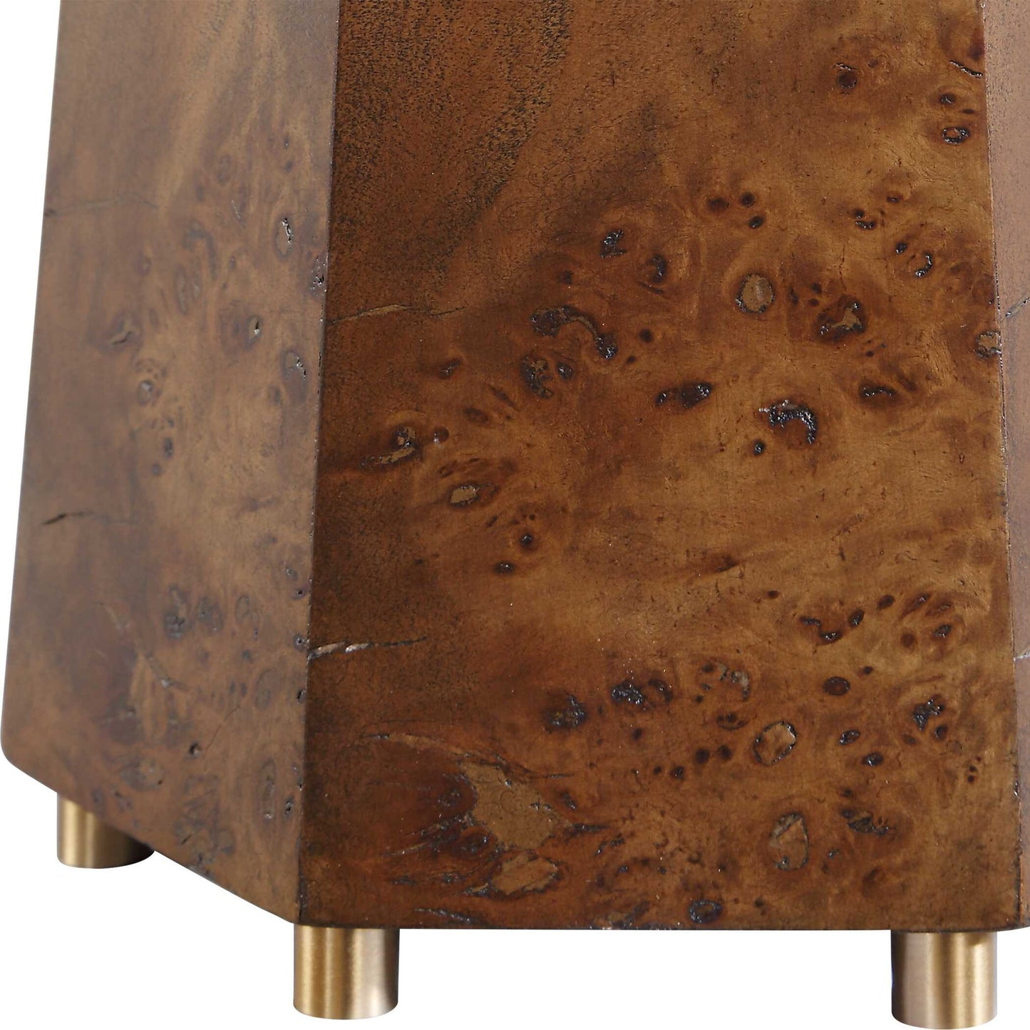 Mccaffrey - Tapered Burl Table Lamp - Woodtone