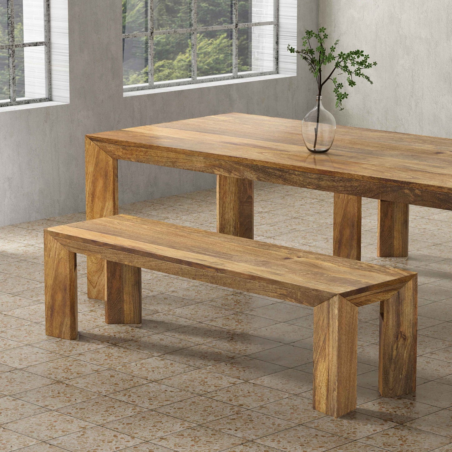 Crossings - Downtown Rectangular Dining Table With 4 Upholstered Chairs - Amber