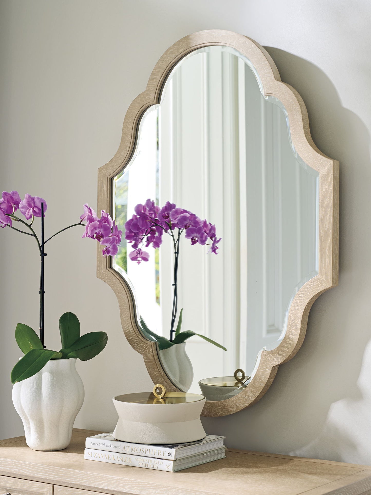 Sunday Morning - Alden Pattern Cut Mirror - Beige