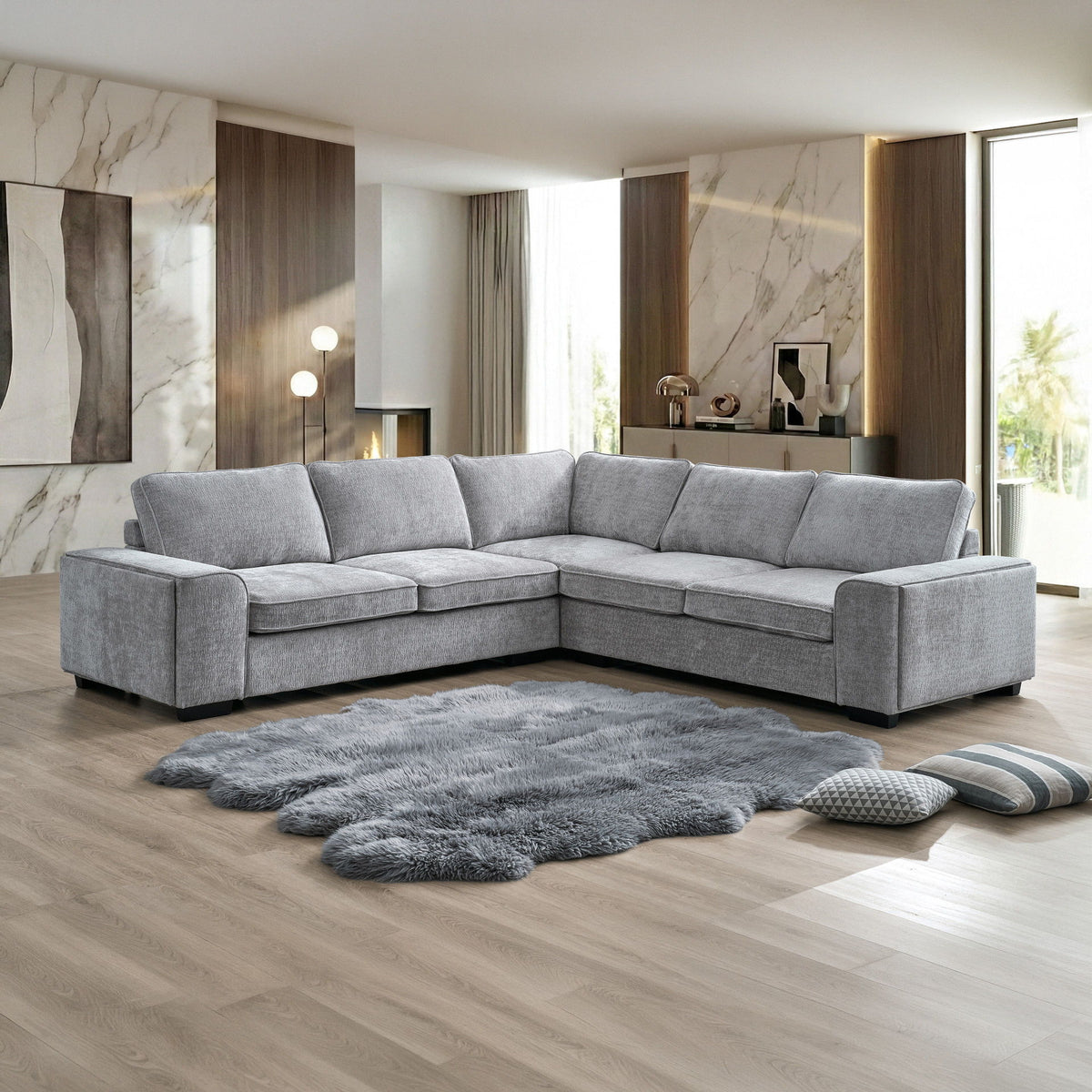 Dayne - LAF Loveseat - Gray