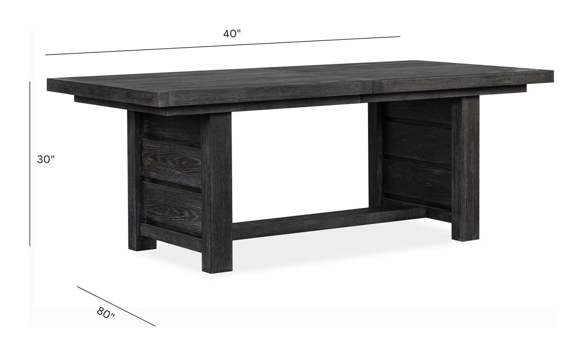 Plum Creek - 6 Piece Extendable Trestle Dining Table Set