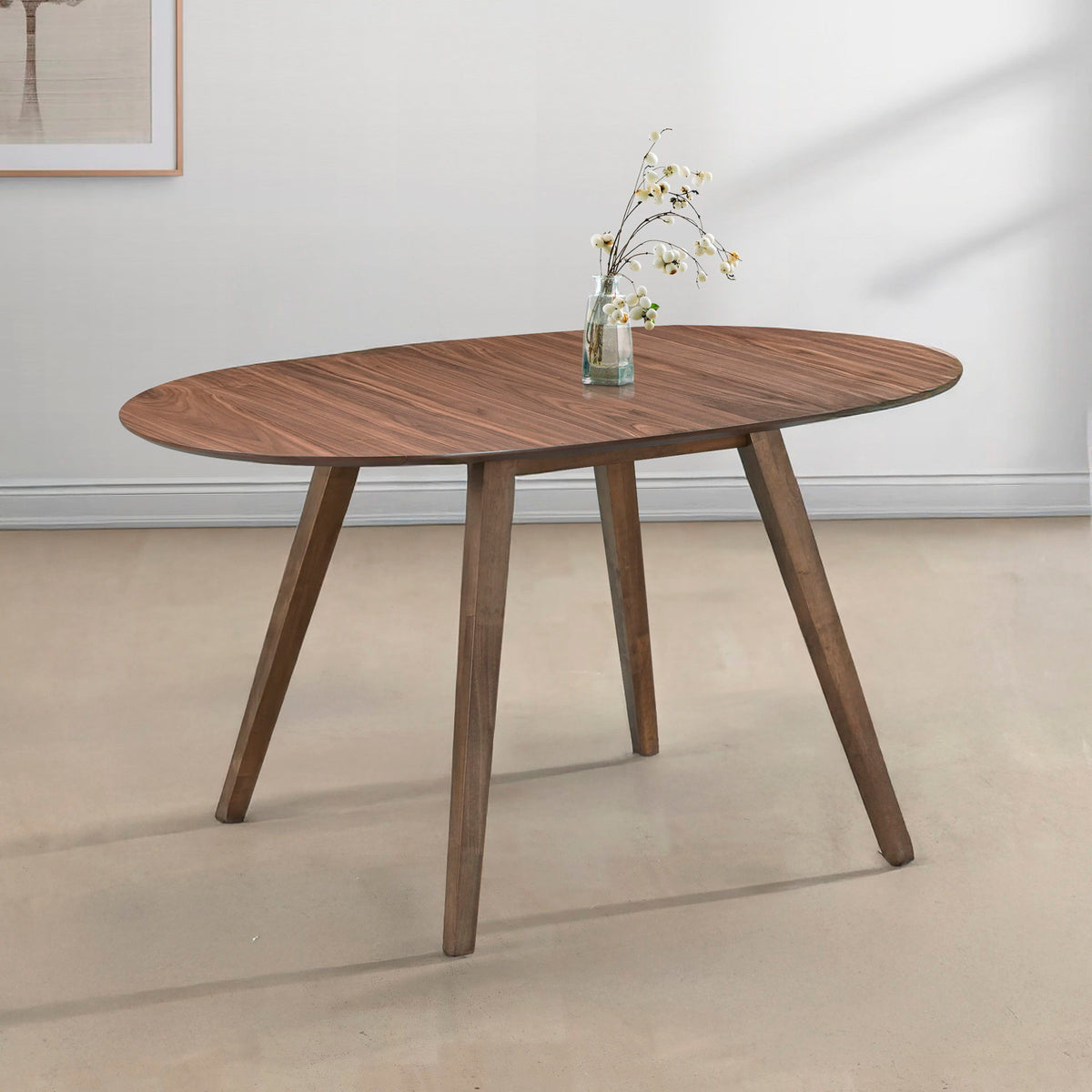 Oscar - Oval Drop Leaf Dining Table - Walnut