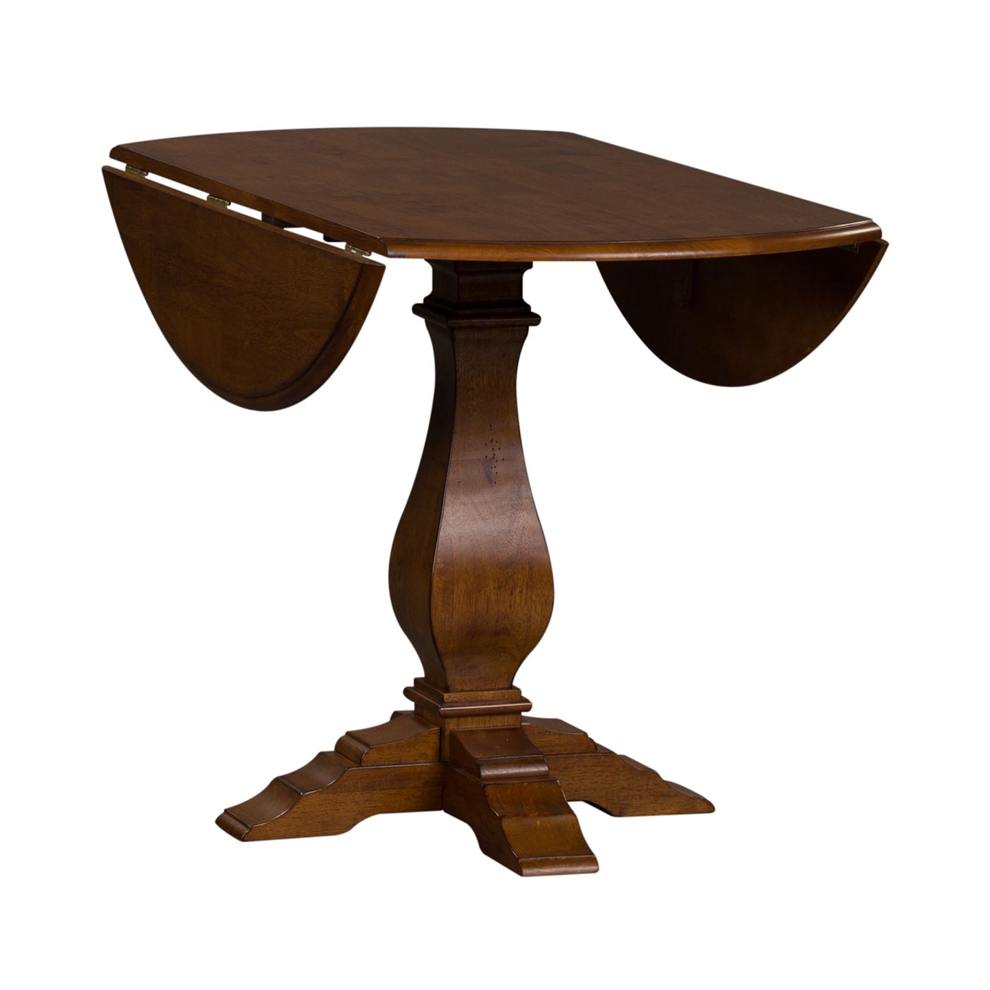 Creations - Drop Leaf Pedestal Table Top - Dark Brown