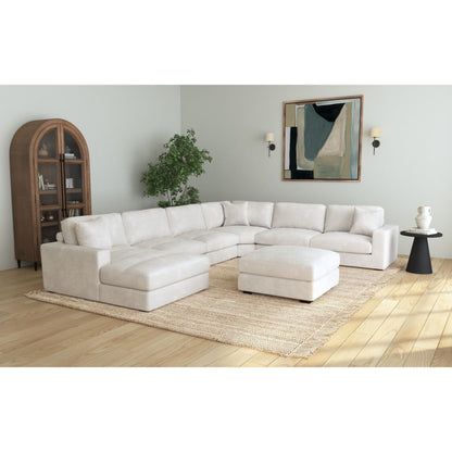 Arizona - Modular LHF Fabric Chaise With 1 Pillow 20" - Steno Beige