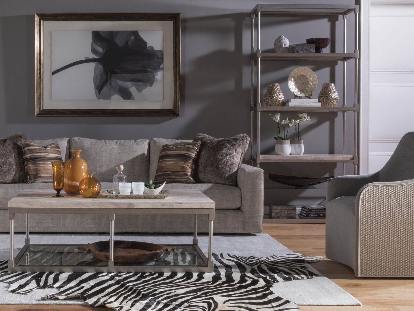 Signature Designs - Topa Etagere - Dark Gray