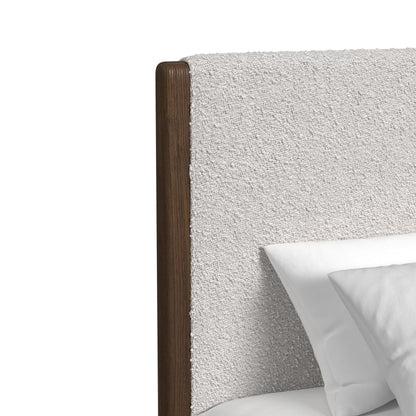 Brisbane - Upholstered Bed With Boucle And LED