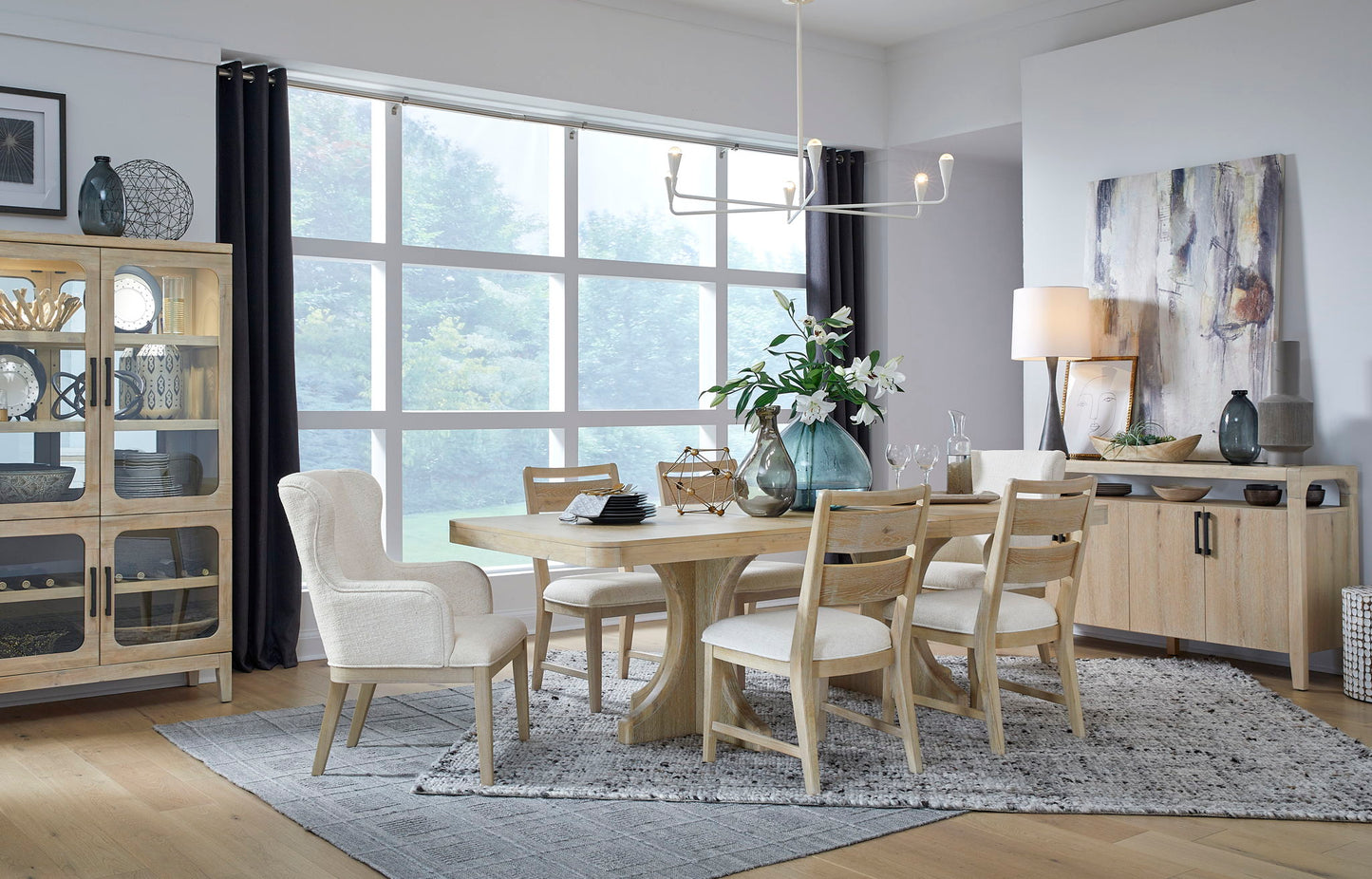 Somerset - Round Dining Table - Butternut and Omari Natural