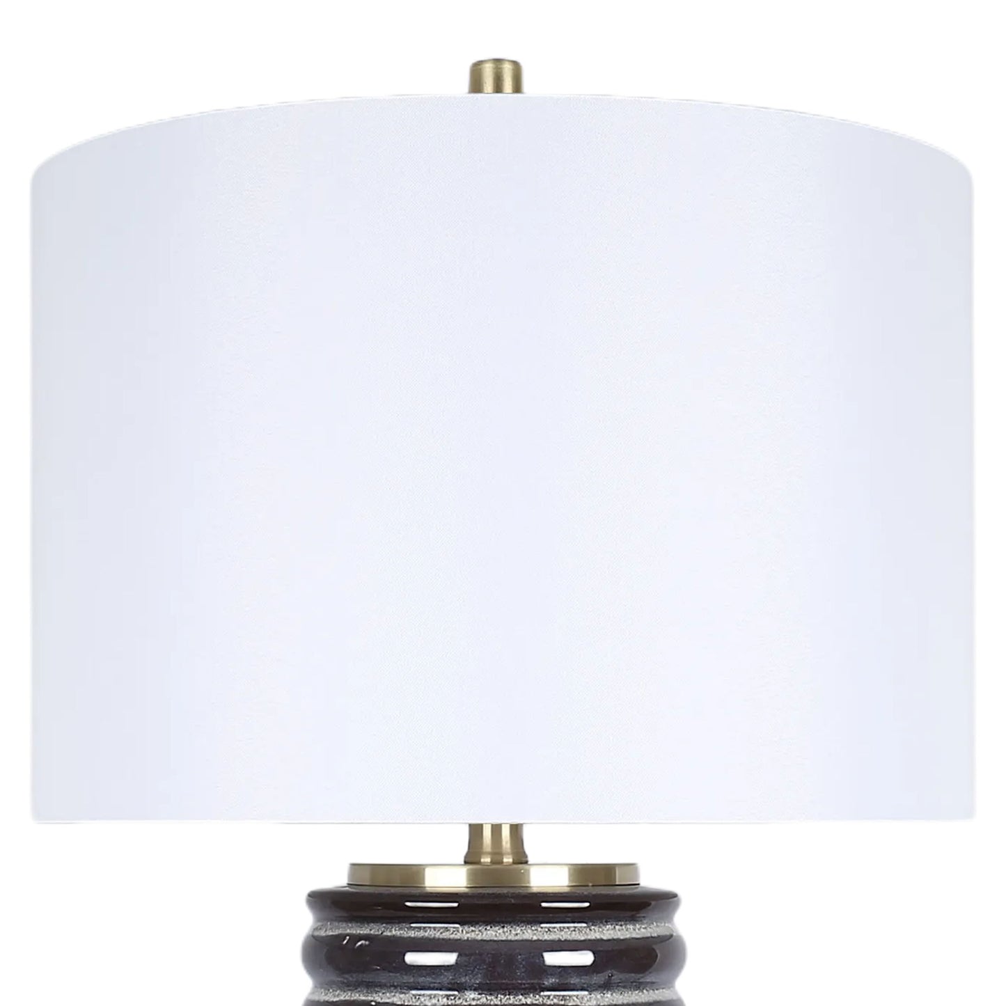 Ripple Charcoal Ribbed Ceramic Table Lamp (Set of 2) - Speckled Charcoal