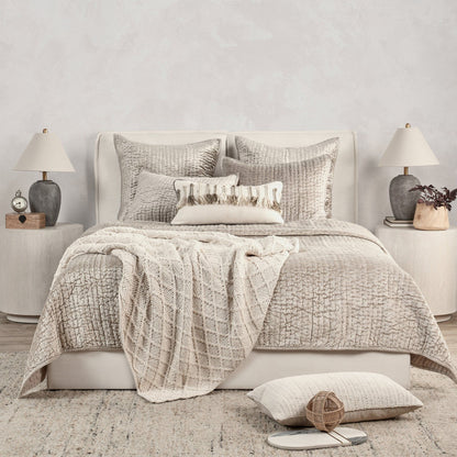 Bari - Velvet Sham - Pebble