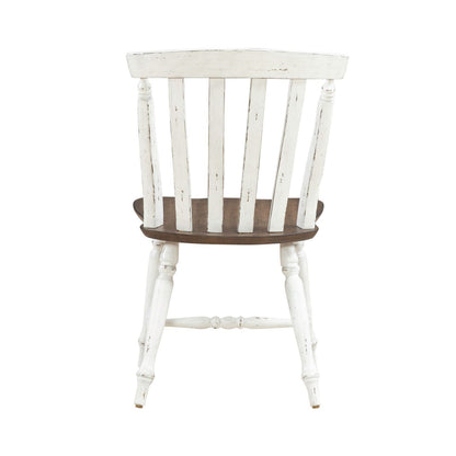 Al Fresco - Slat Back Side Chair - Graphite & Whitestone