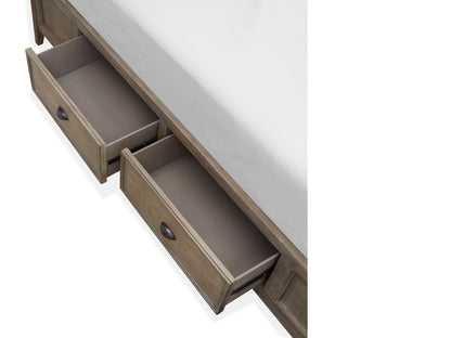 Paxton Place - Complete Panel Bed With Storage Rails