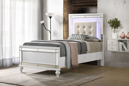 Valentino - 3/3 Twin Footboard & Slats - White