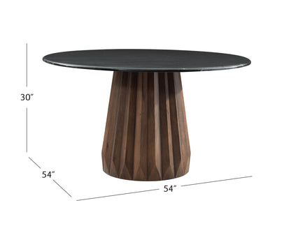 Jennings - Dining Table Top - Natural Black Marble