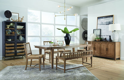 Lindon - Dining Side Chair With Paper Cord Seat (Set of 2) - Belgian Wheat / Light Brown