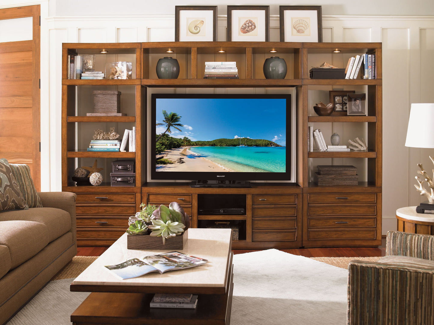 Longboat Key - Crystal Sands Bookcase - Dark Brown