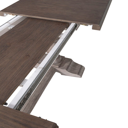 River Place - Trestle Table Top - Riverstone Gray & Tobacco