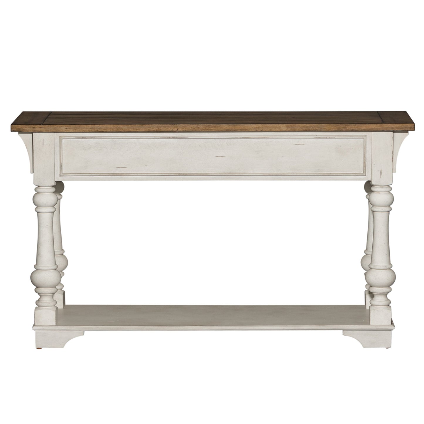 Morgan Creek - Sofa Table - Antique White / Wirebrushed Tobacco Accents