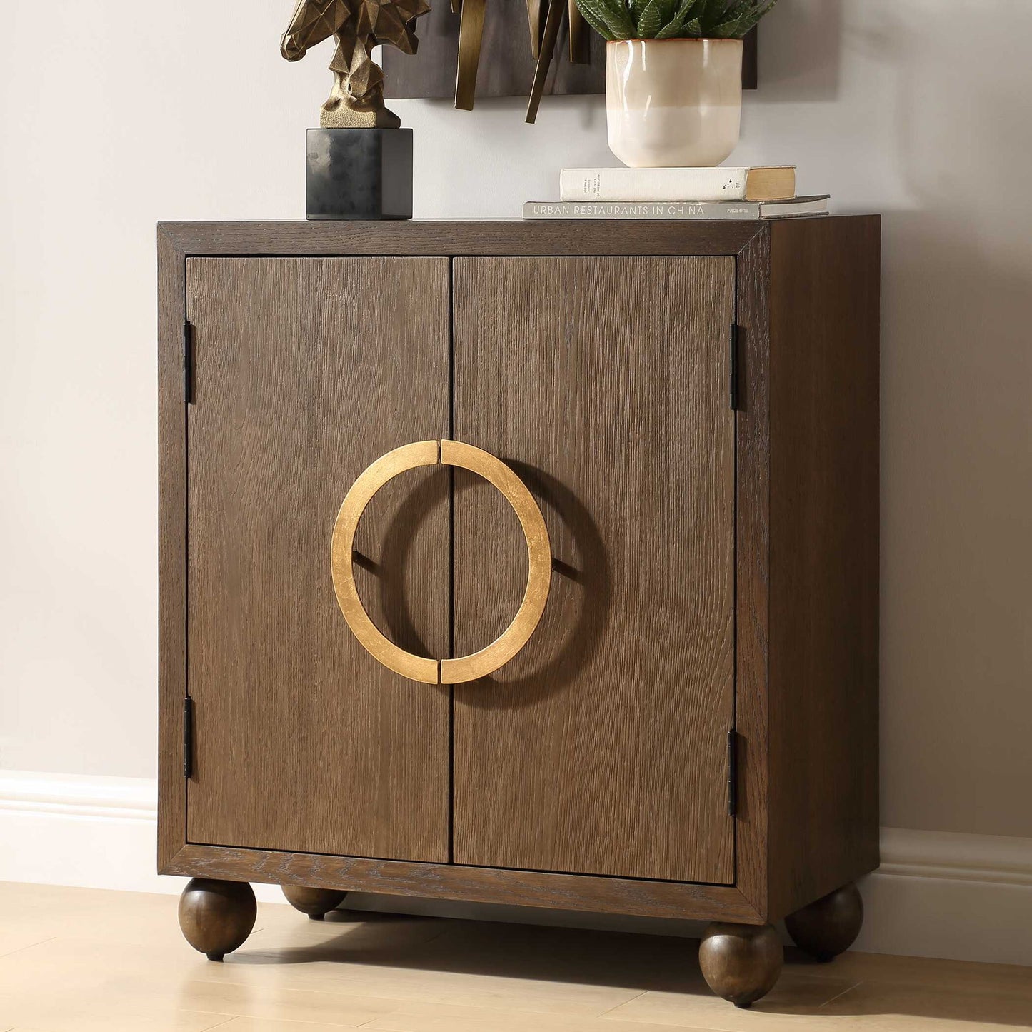 Mayenne - 2 Door Wood Cabinet - Oak