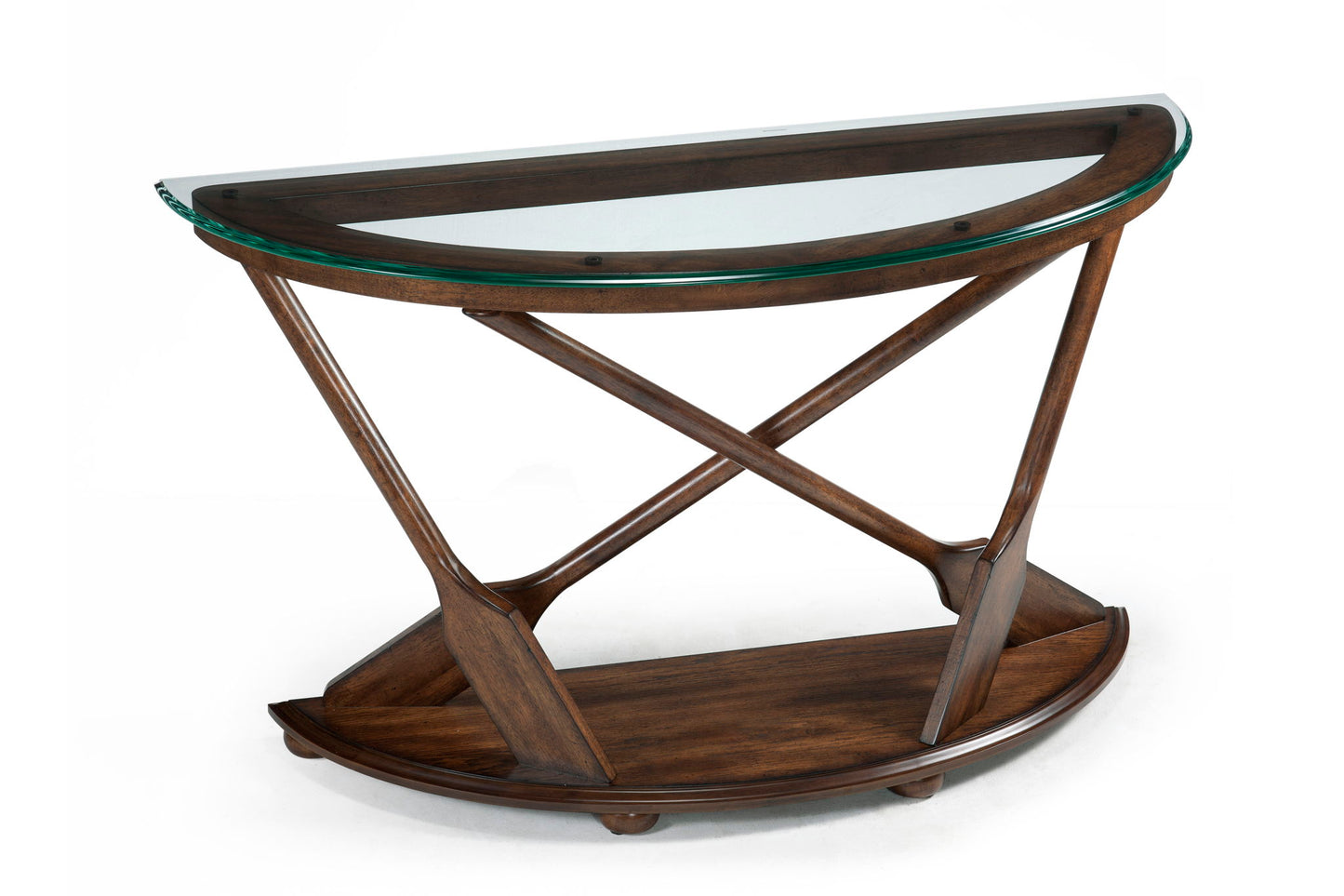 Beaufort - Demilune Sofa Table Base - Dark Oak