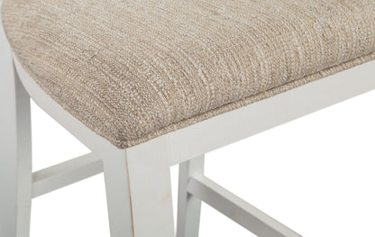 Heron Cove - Counter Chair With Upholstered Seat (Set of 2) - Chalk White