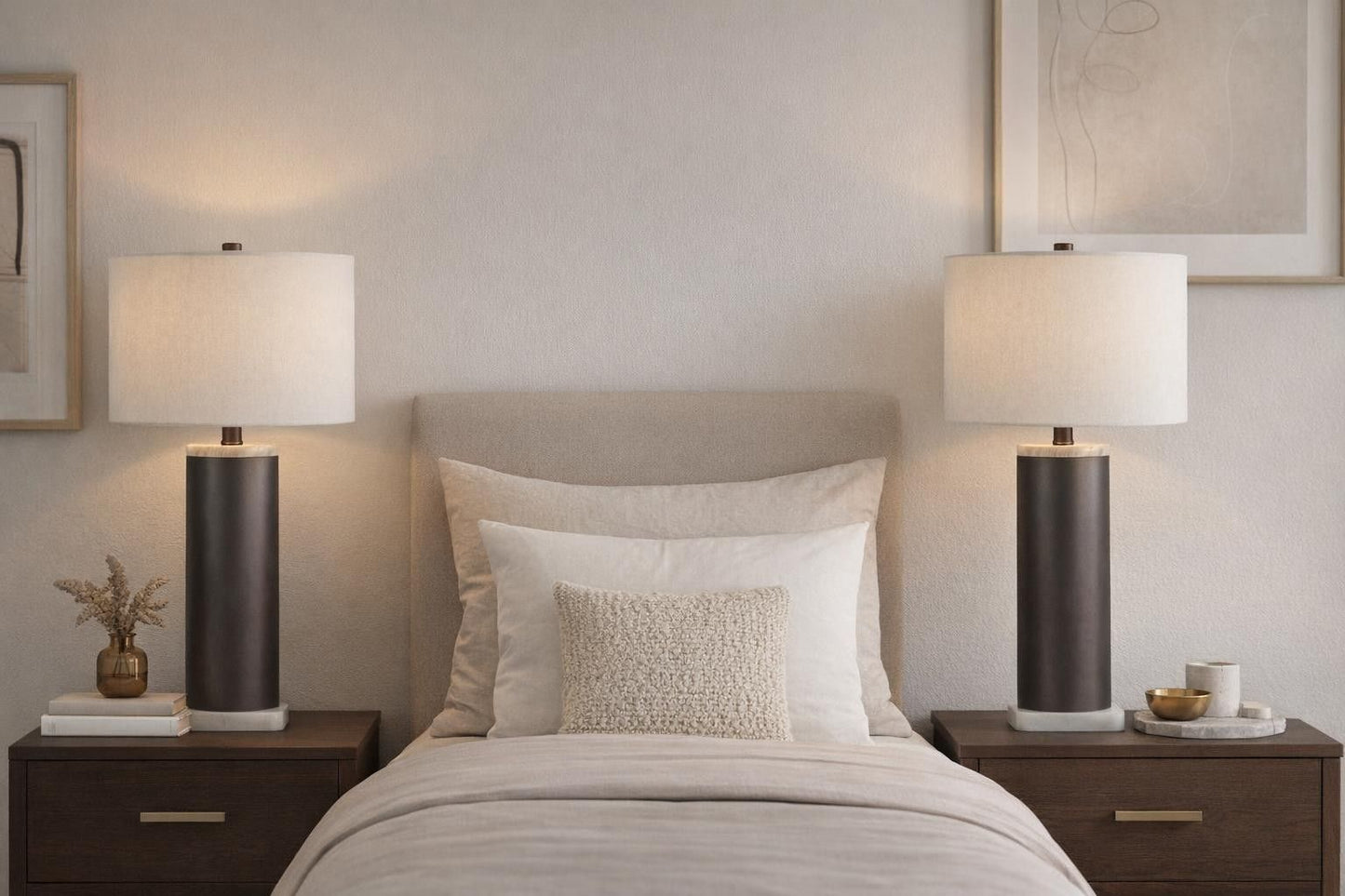Slate Stone Metal & Jade Table Lamp (Set of 2) - Gray Slate