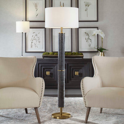 Summit - Rustic Floor Lamp - Black