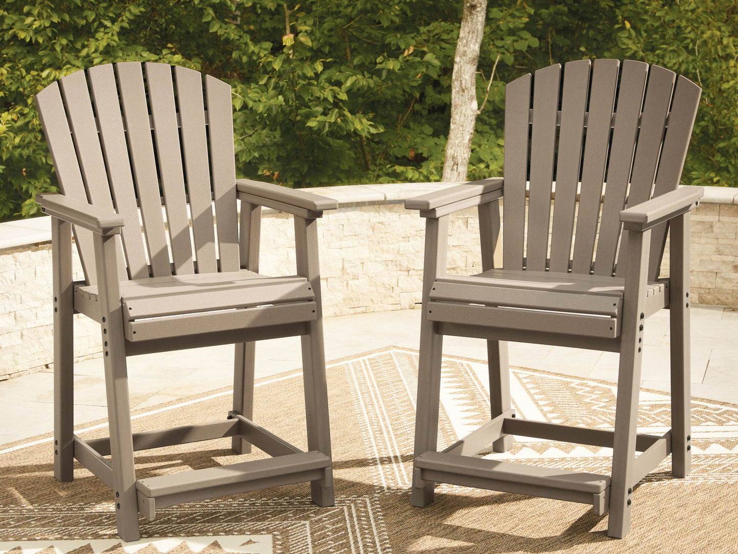 Seacliff Beach - Barstool (Set of 2) - Medium Brown