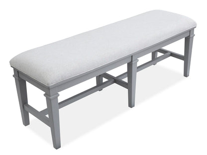 Charleston - Bench With Upholstered Seat - Harbor Gray
