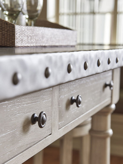 Oyster Bay - Hidden Lake Bistro Table - Pearl Silver